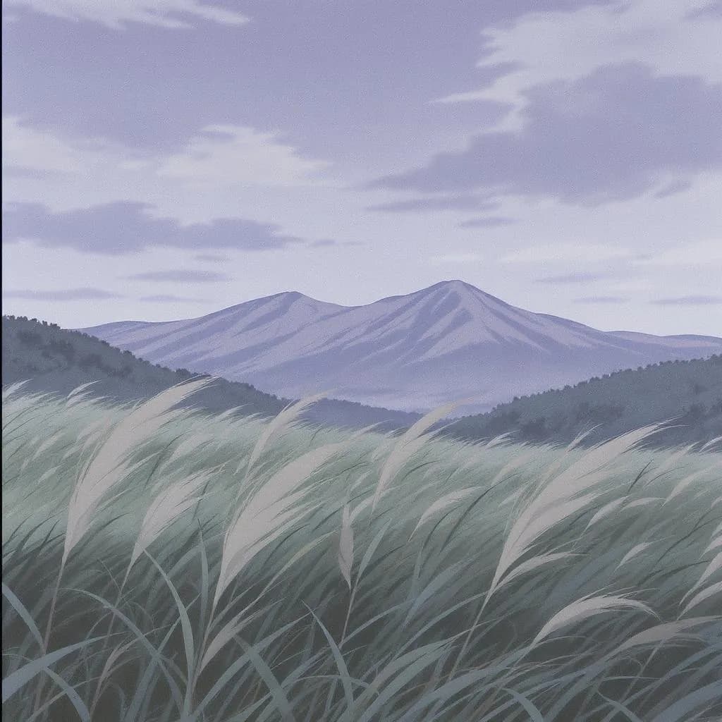 Analog Midnight style - serene landscape with soft pastel colors, gentle gradients, and a tranquil, dreamlike atmosphere.